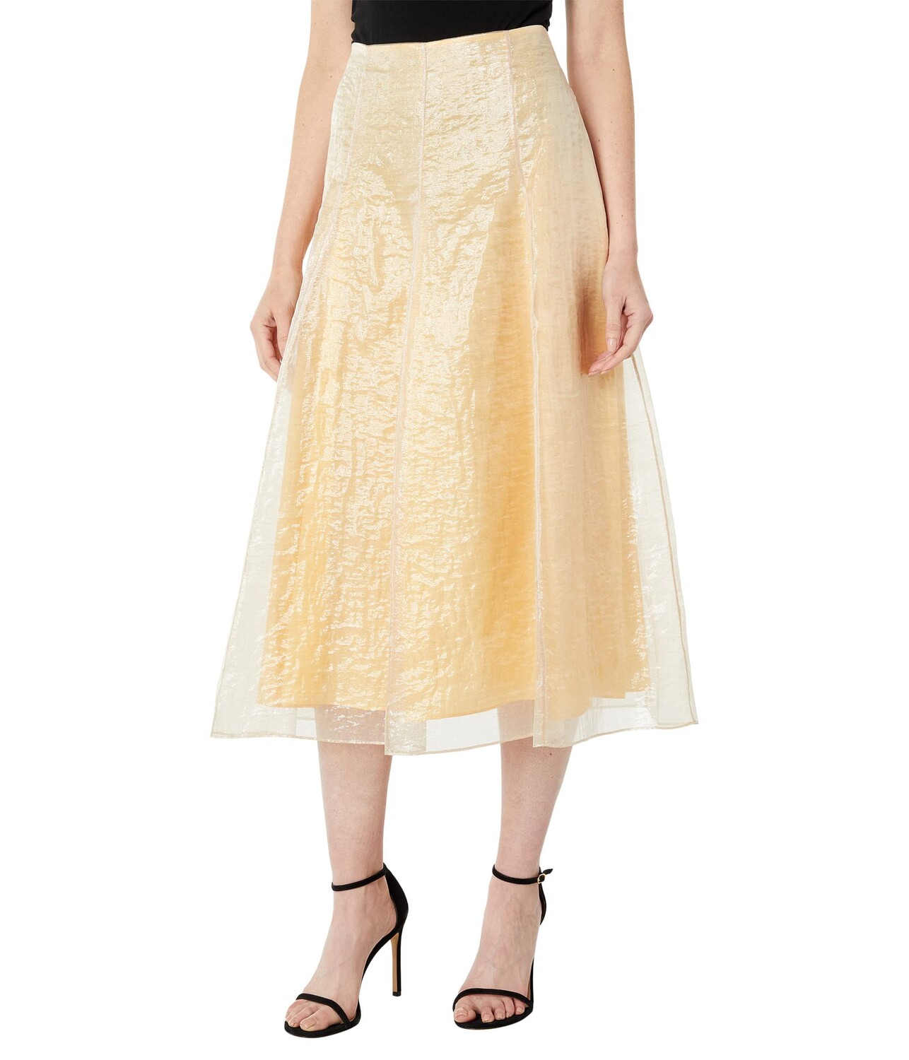 

Юбка Vince, Sheer Paneled Slip Skirt