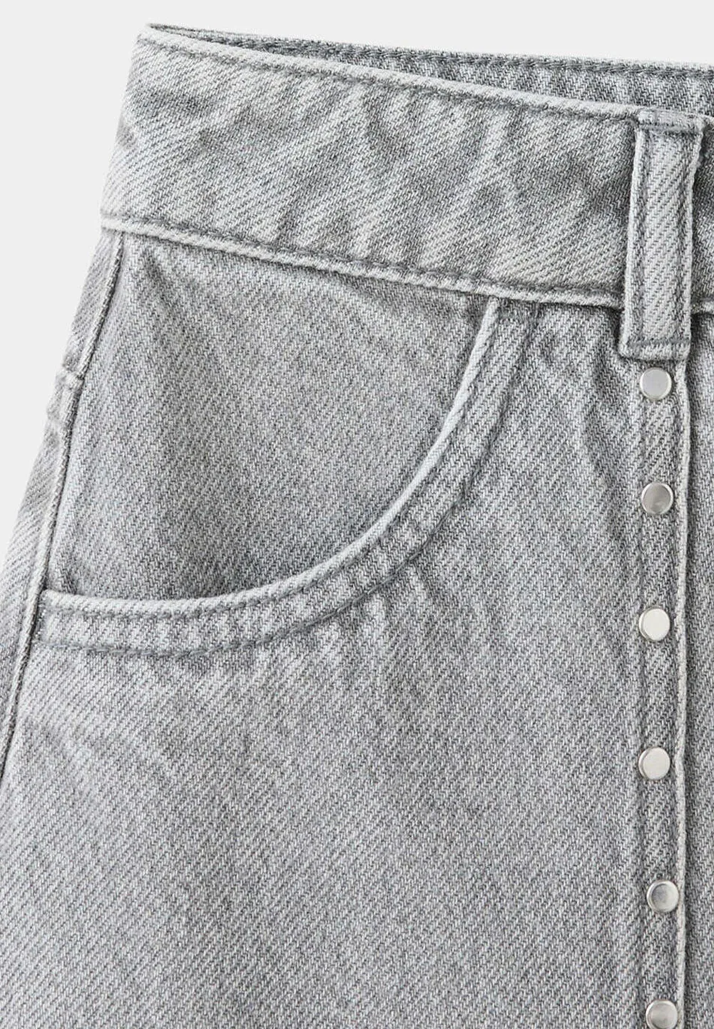 Детская юбка А-силуэта Mango Kids, Grey Denim — фото 3