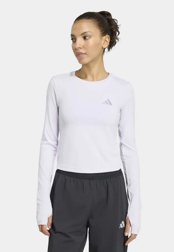 Топ с длинными рукавами Adidas Performance, фиолетовый