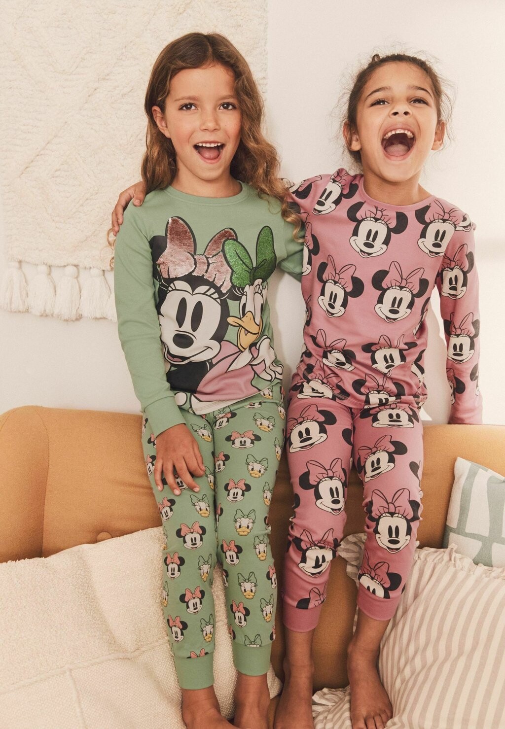 

Пижама Minnie Mouse Daisy Duck 2 Packs Regular Fit Set Next, цвет pink green