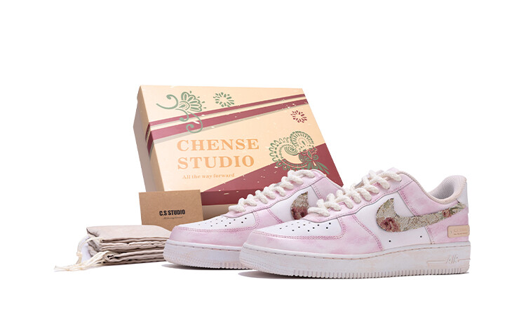 

Кроссовки Nike Air Force 1 Skateboard Shoes Men Low-Top White Pink