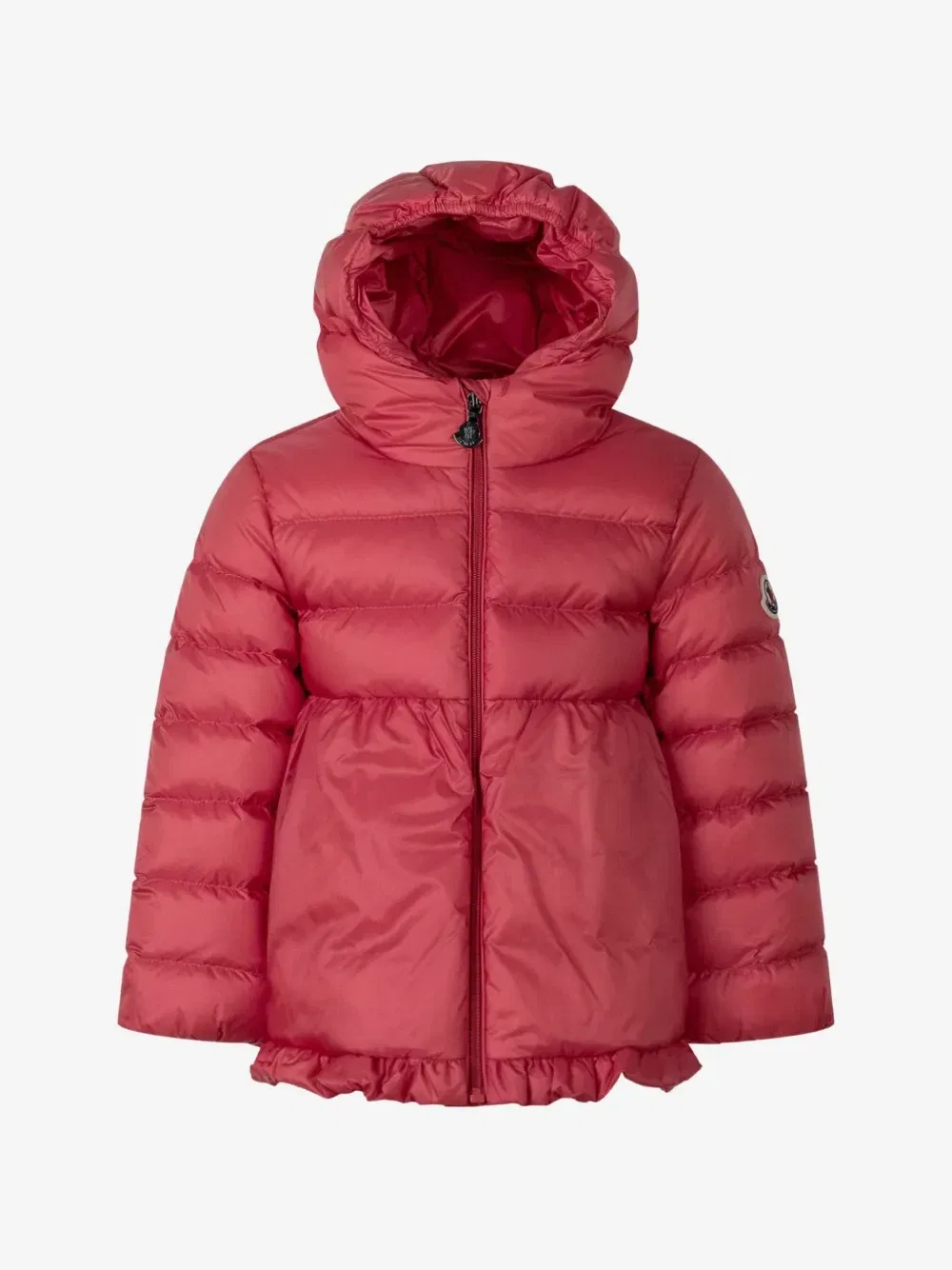Пуховик Odile с оборками Moncler Enfant, розовый
