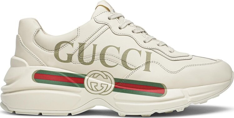 Кроссовки Gucci Wmns Rhyton Leather Sneaker Logo, белый