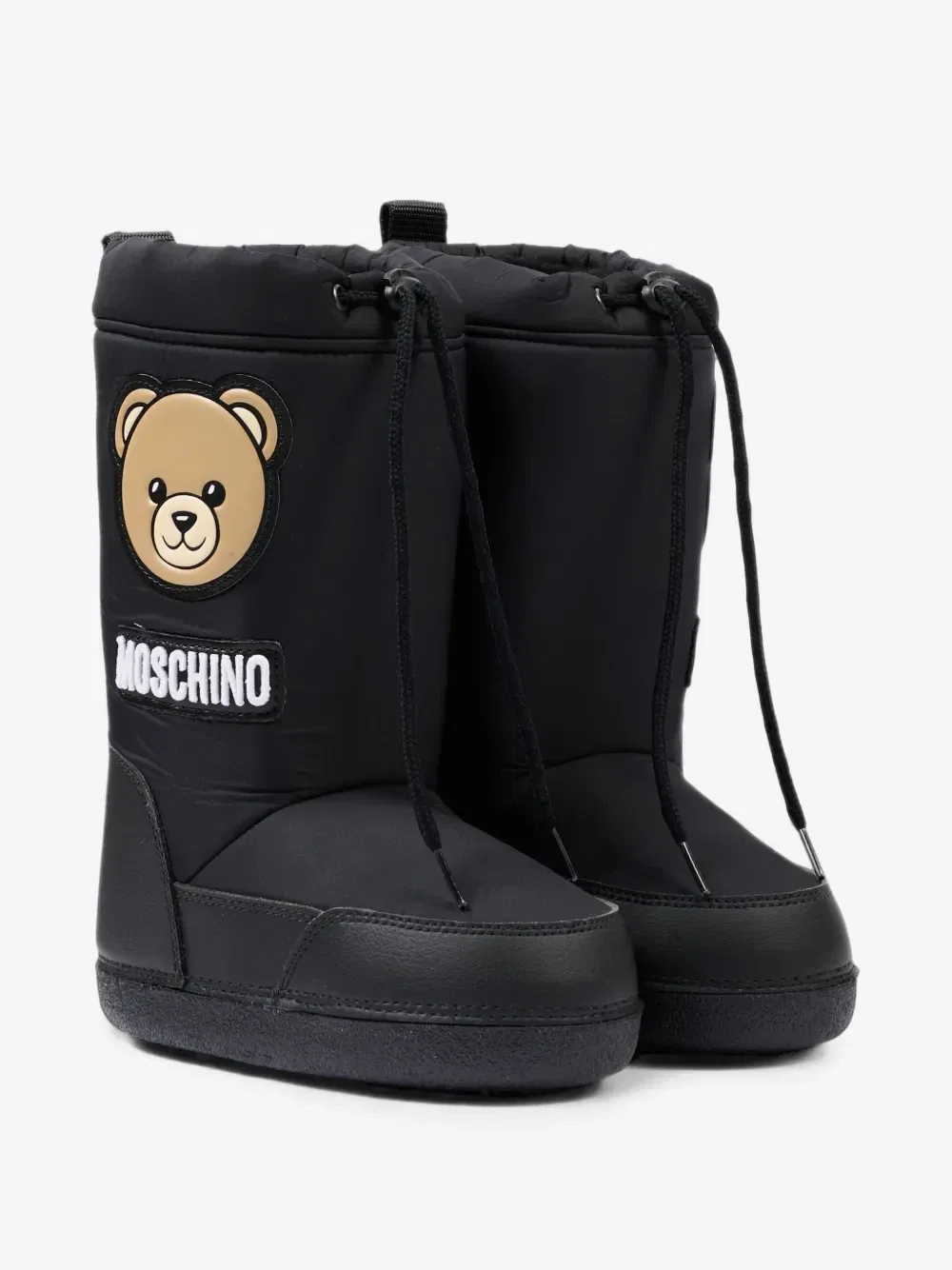 Ботинки с нашивкой в виде плюшевого мишки Moschino Kids, черный