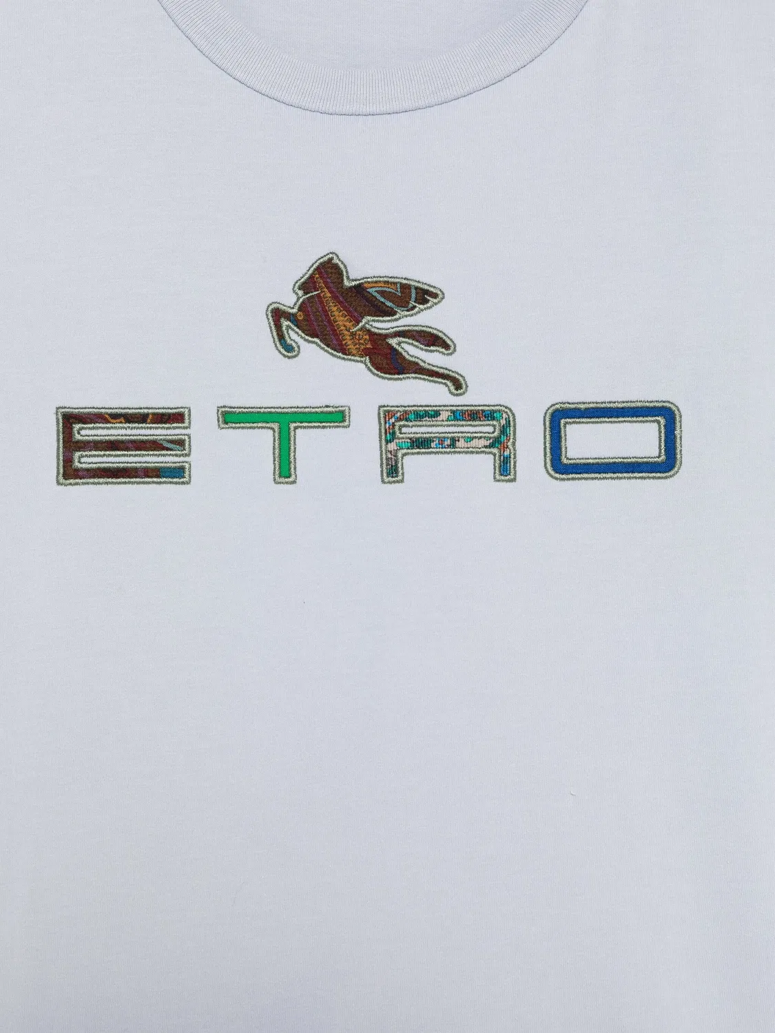 Футболка для девочек с принтом ETRO, синий — фото 2