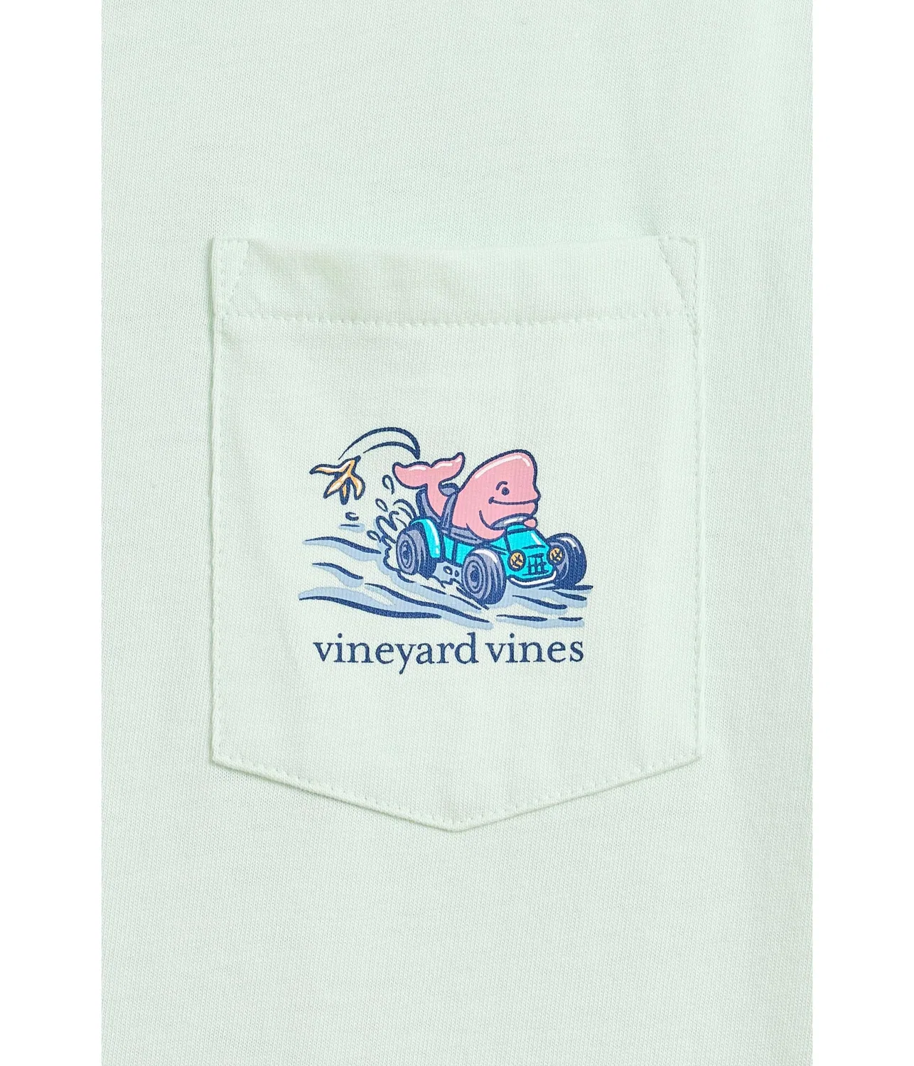 Футболка с коротким рукавом Whale Kart (для малышей/детей постарше) Vineyard Vines Kids, Aqua Glass — фото 3
