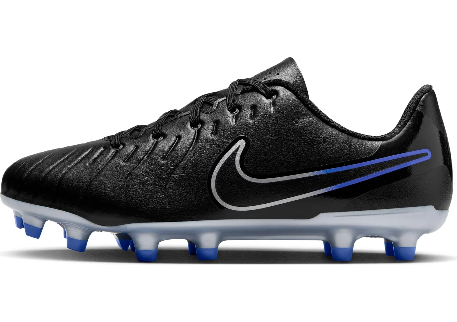 Детские бутсы для мальчиков с длинным рукавом Jr Zoom Superfly 9 Academy Ag NIKE, Black Chrome Hyper Royal