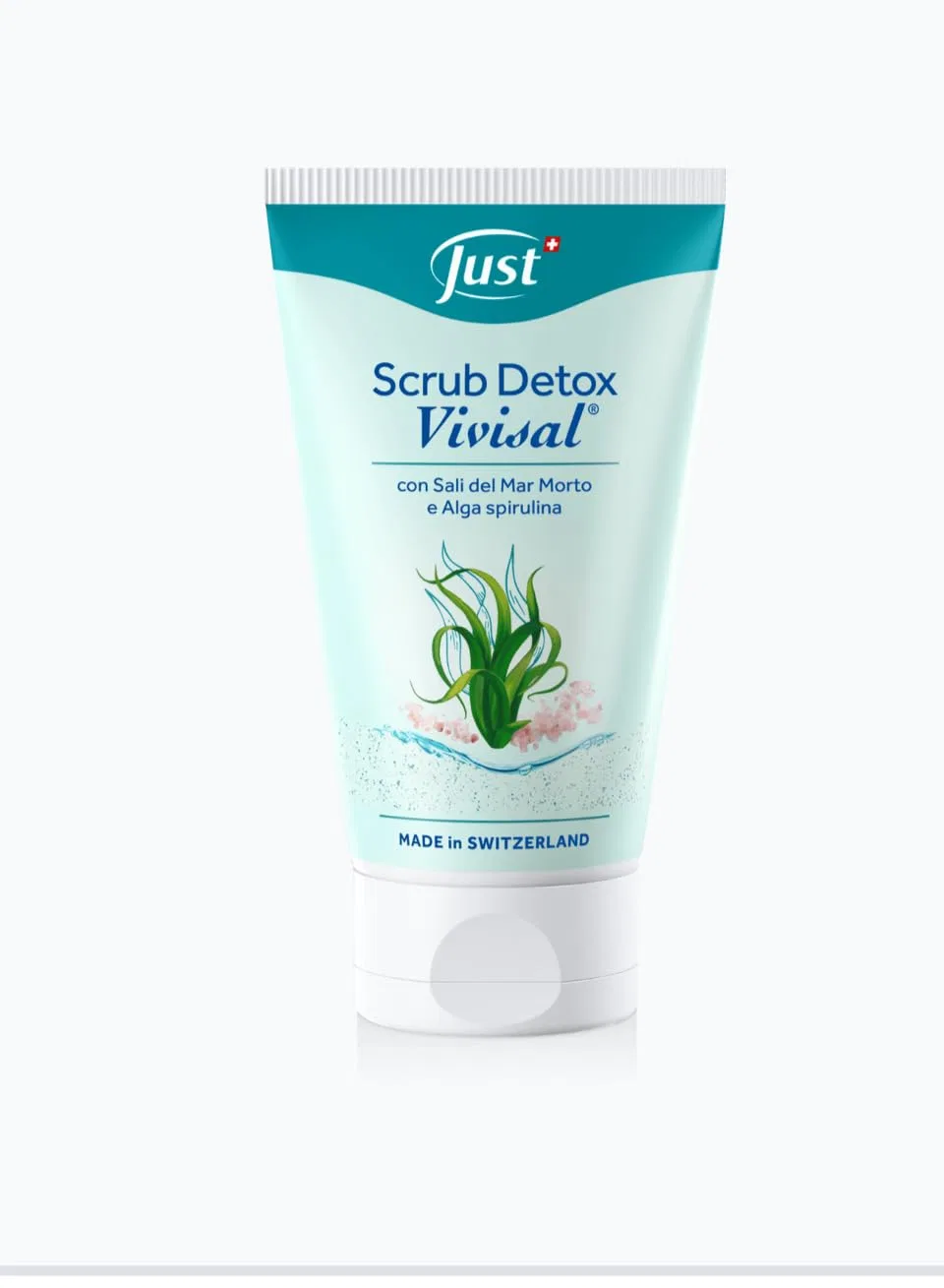 Скраб для тела Detox с солями Мертвого моря и спирулиной, JUST International, 200 мл