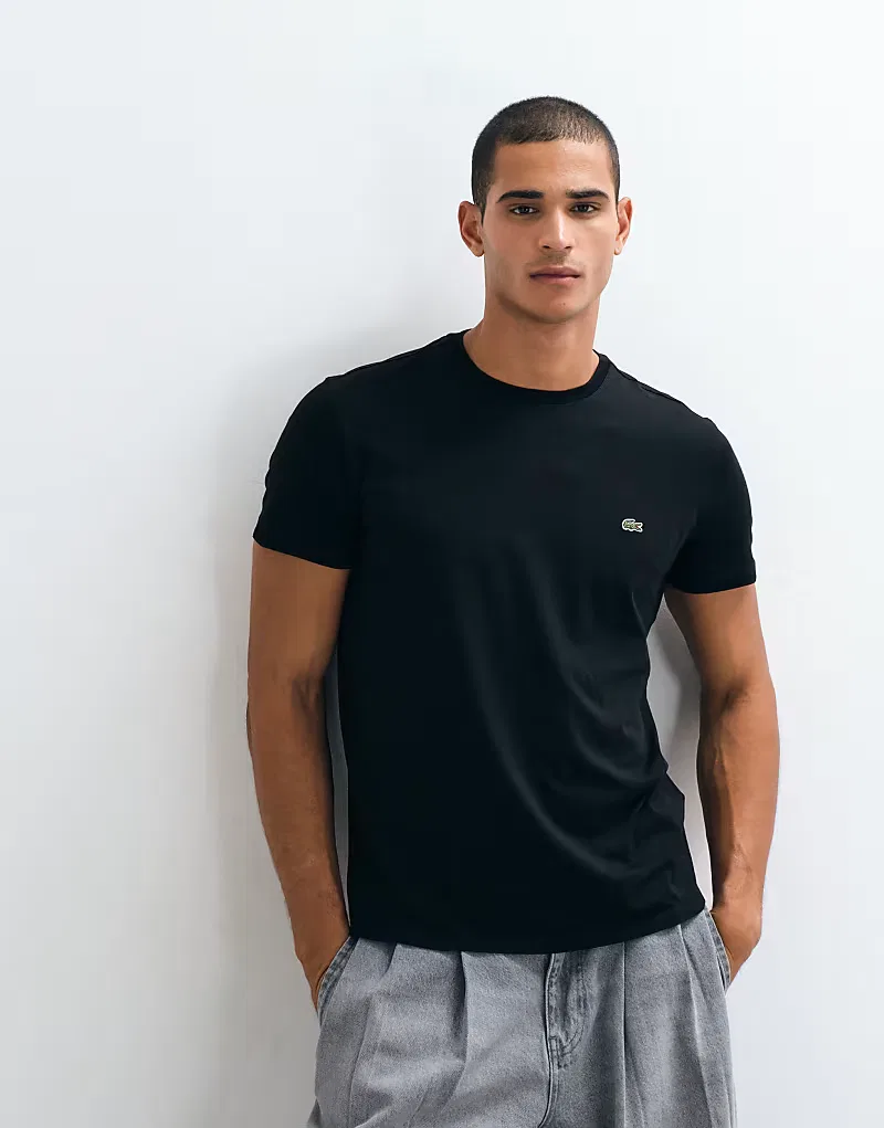 Футболка из хлопка пима Lacoste, черный