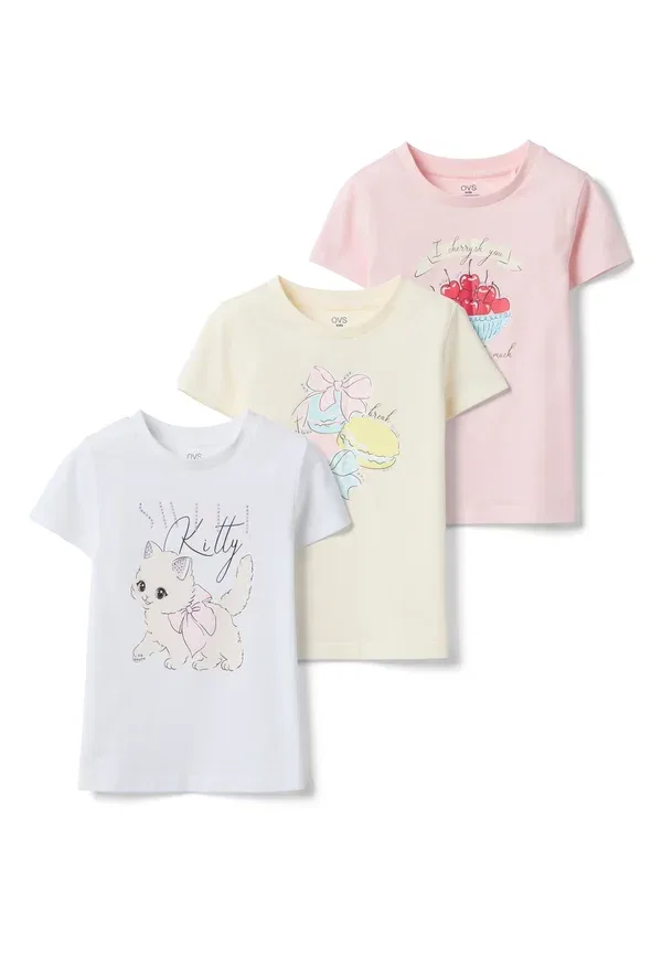 Комплект из 3 футболок с принтом Hello Kitty Ovs multicolour, мультиколор