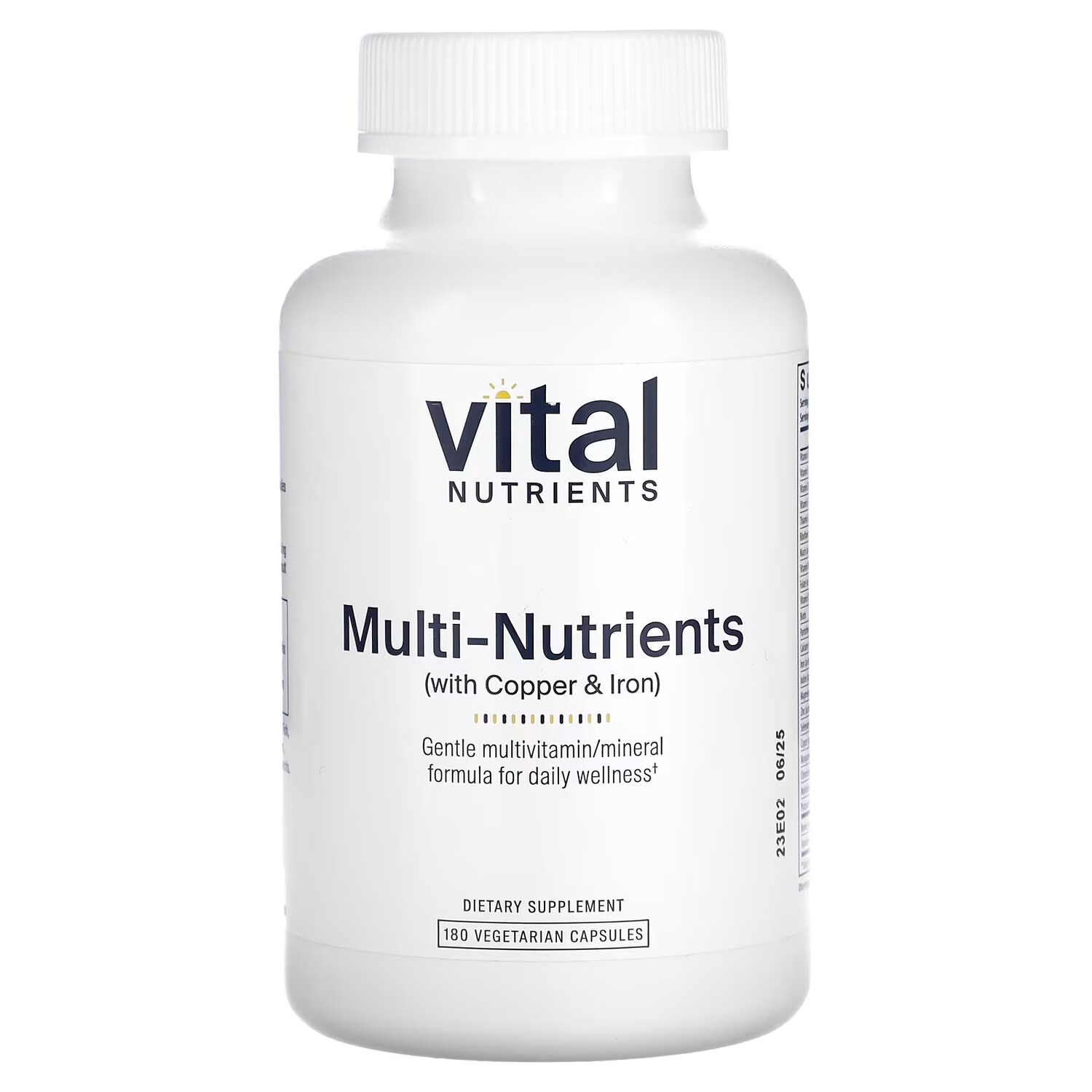 

Добавка с медью и железом Vital Nutrients Multi-Nutrients, 180 капсул