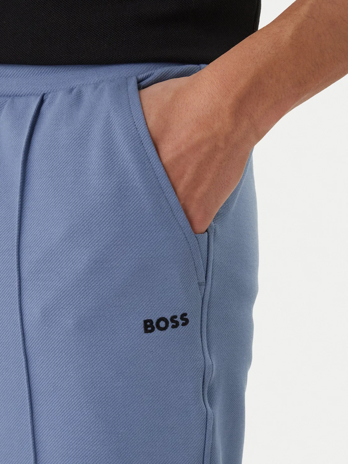 Мужские спортивные штаны небесно-голубые стандартного кроя Member Hurley Boss, голубой — фото 4