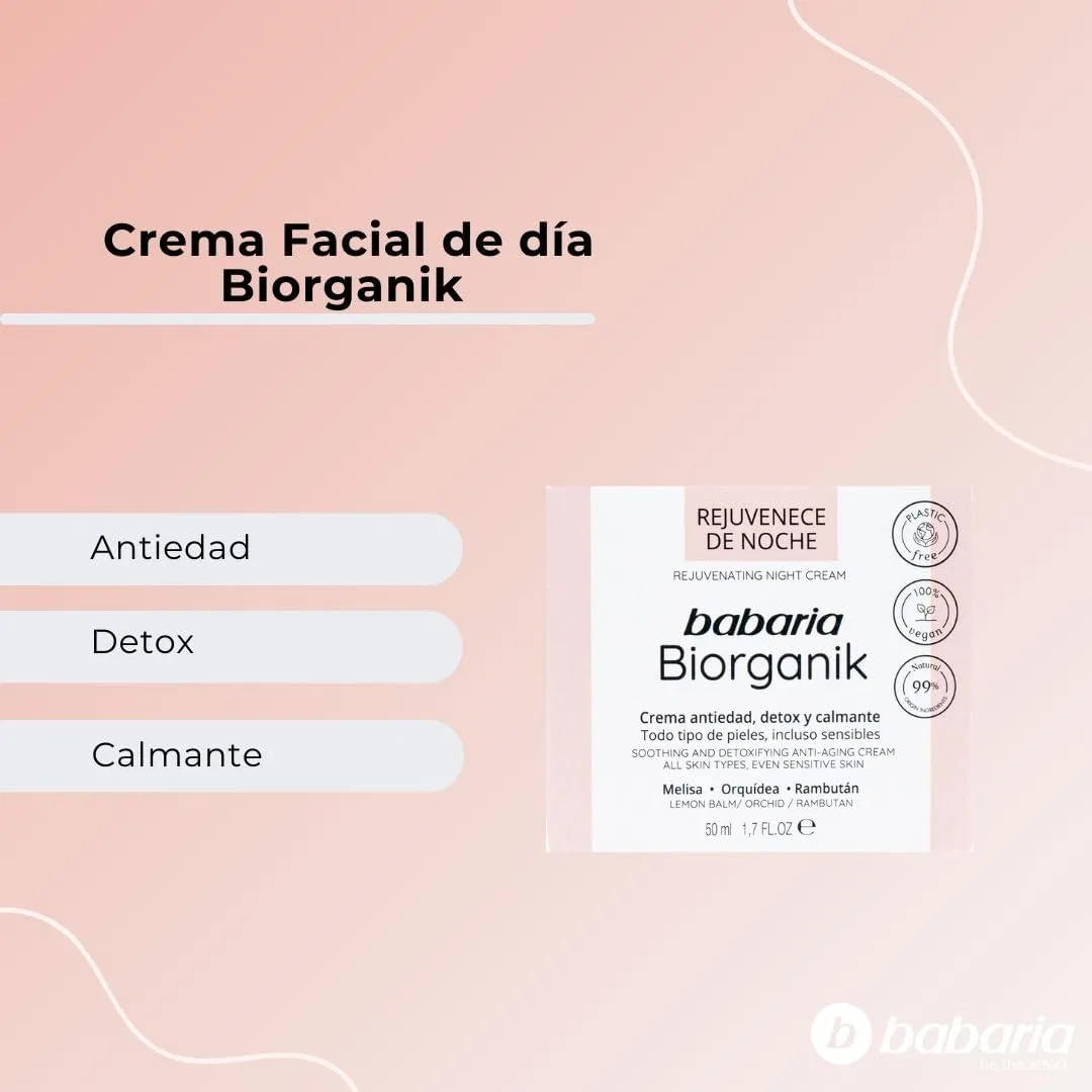 Ночной крем для лица Babaria Organic, 50 мл — фото 3