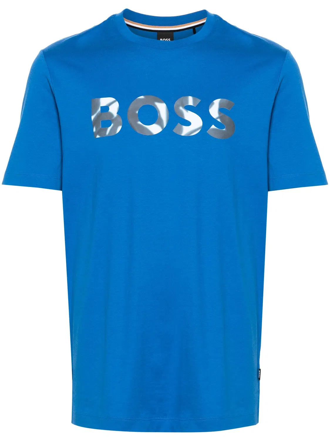 Футболка с логотипом из хлопка BOSS, синий