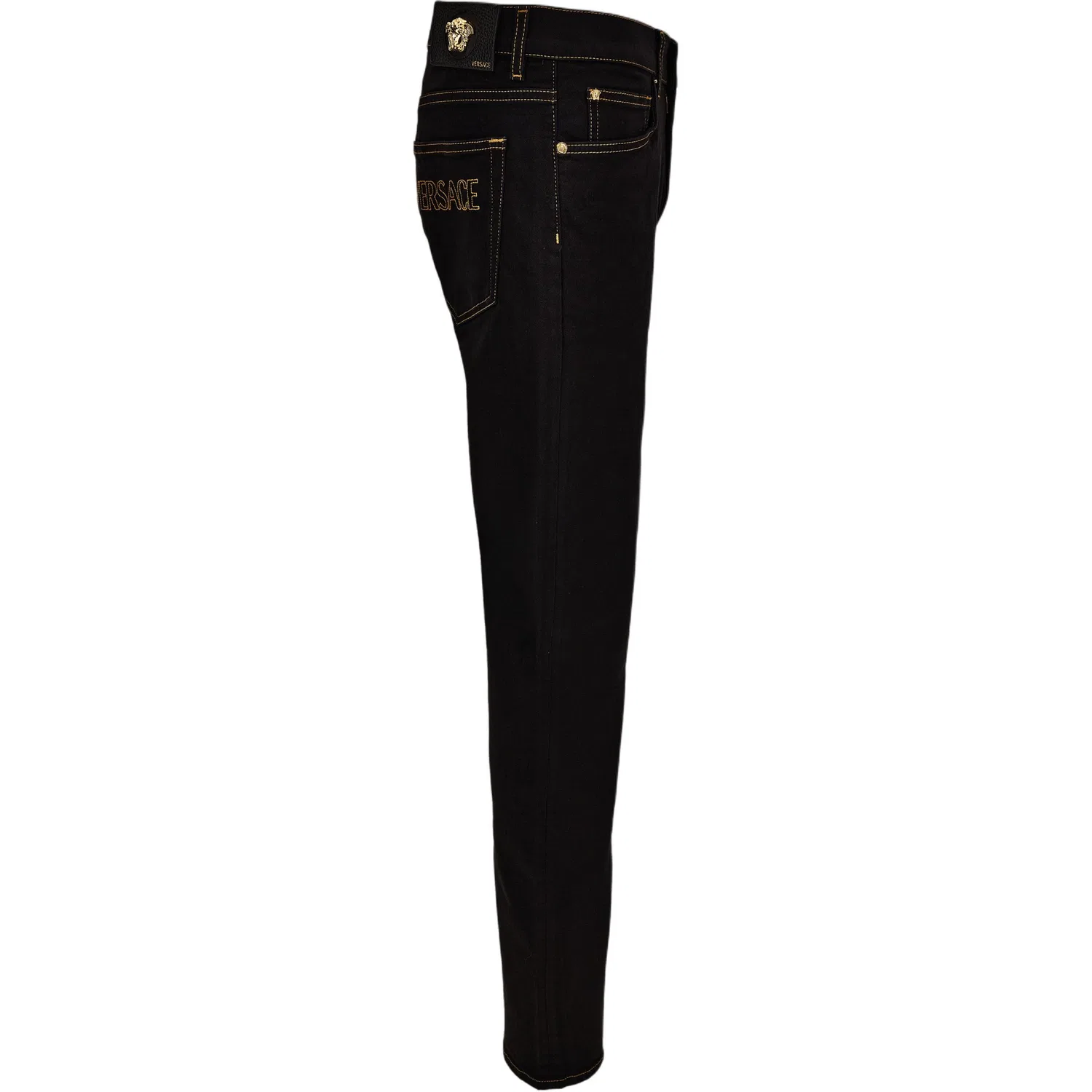 Джинсы moderate straight fit, VERSACE, Black — фото 4