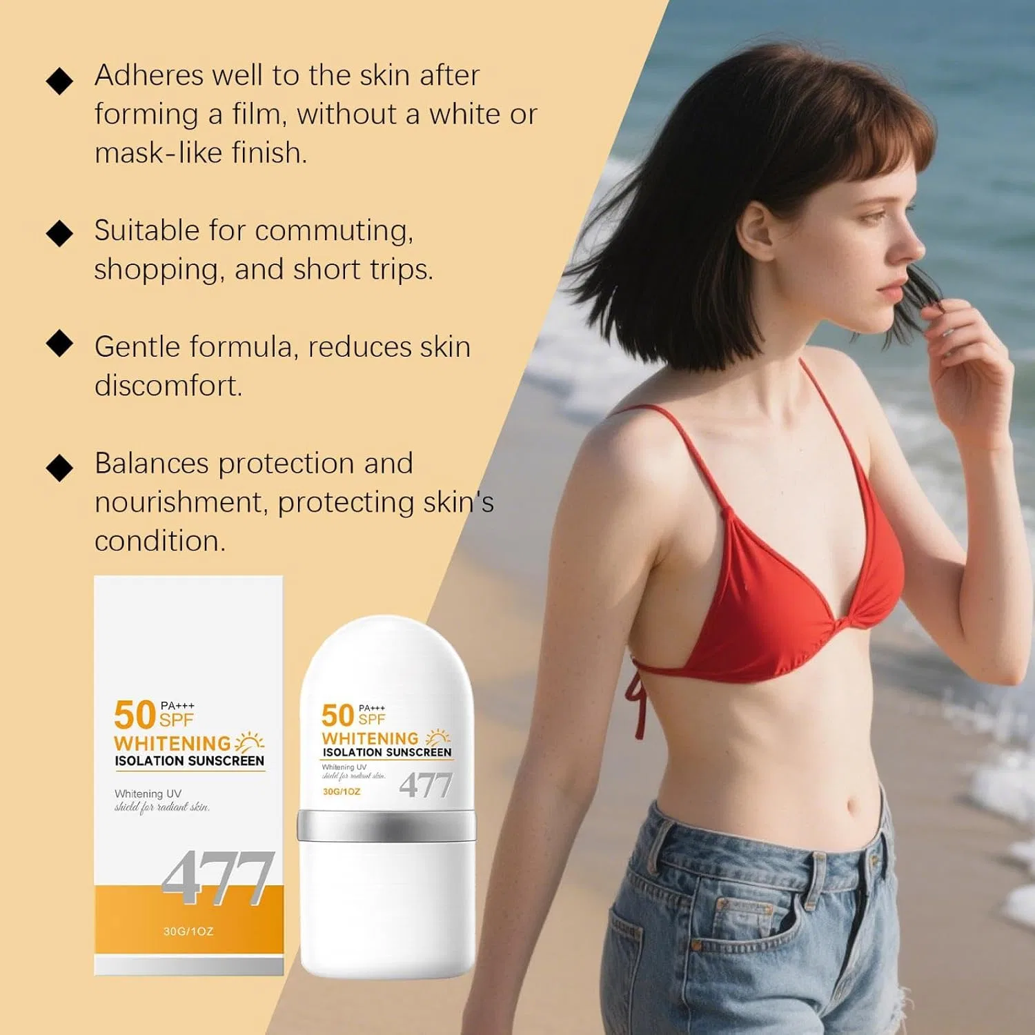 Солнцезащитный крем для лица SPF 50, 2 шт, 30 г Generisch — фото 2