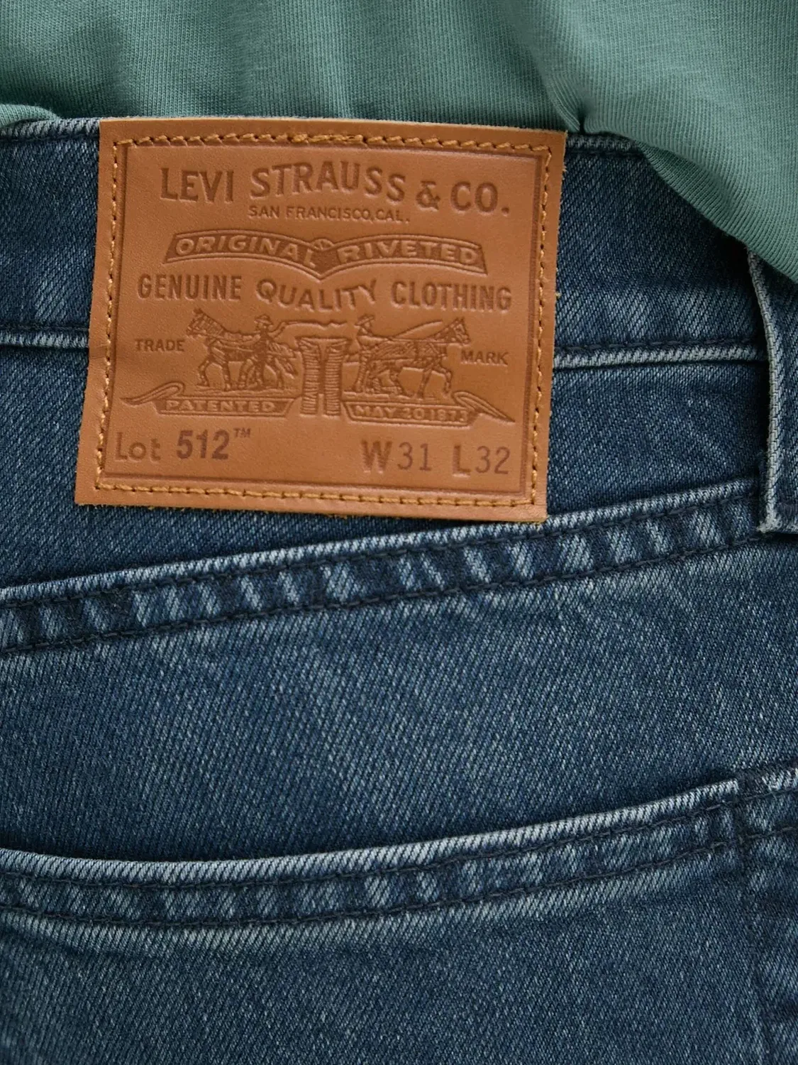 Джинсы 512 с пятью карманами Levi's, синий — фото 2