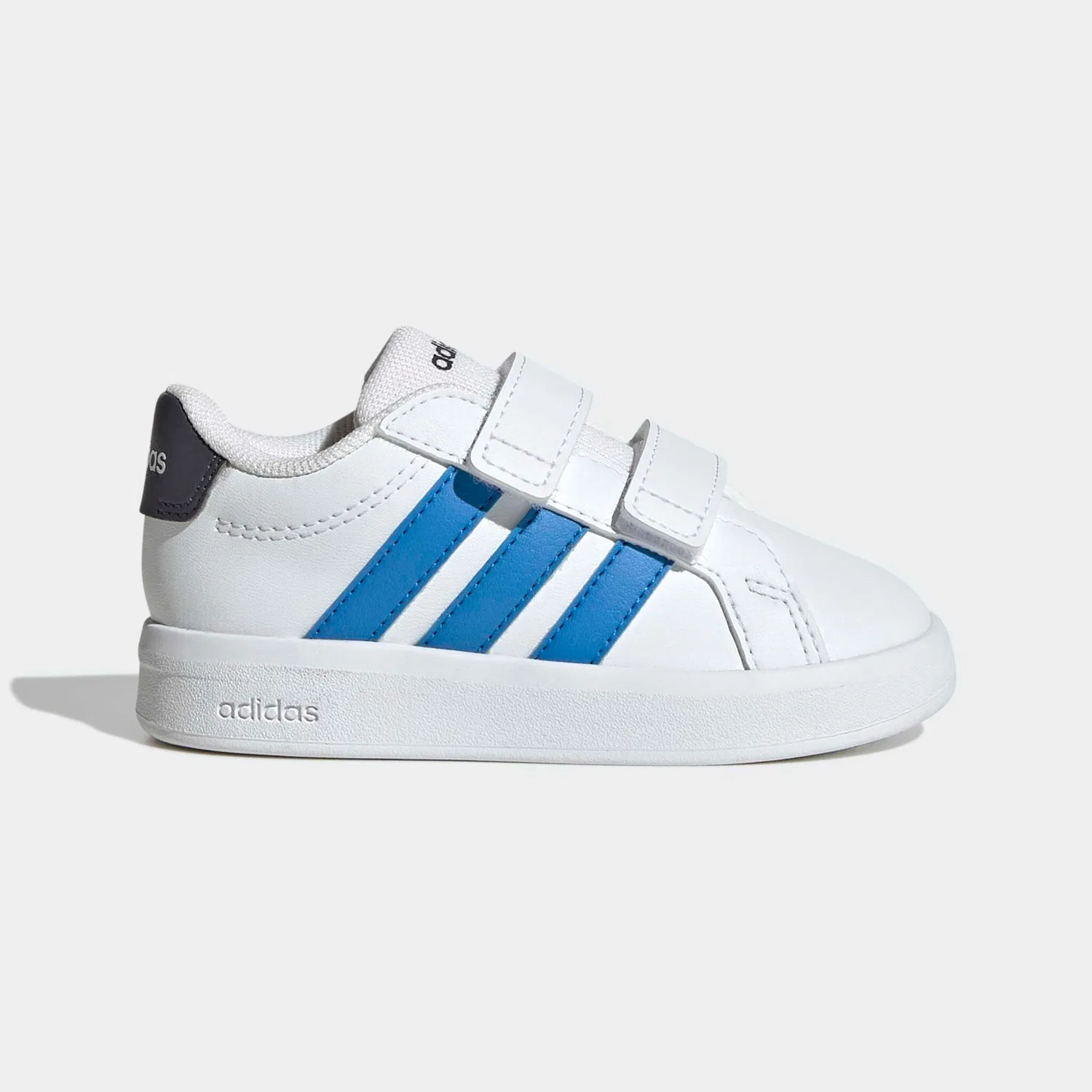 Детские кроссовки с липучками Adidas Sportswear Grand Court 3.0, Cloud White/Lucid Ray Blue/Aurora Onix — фото 2