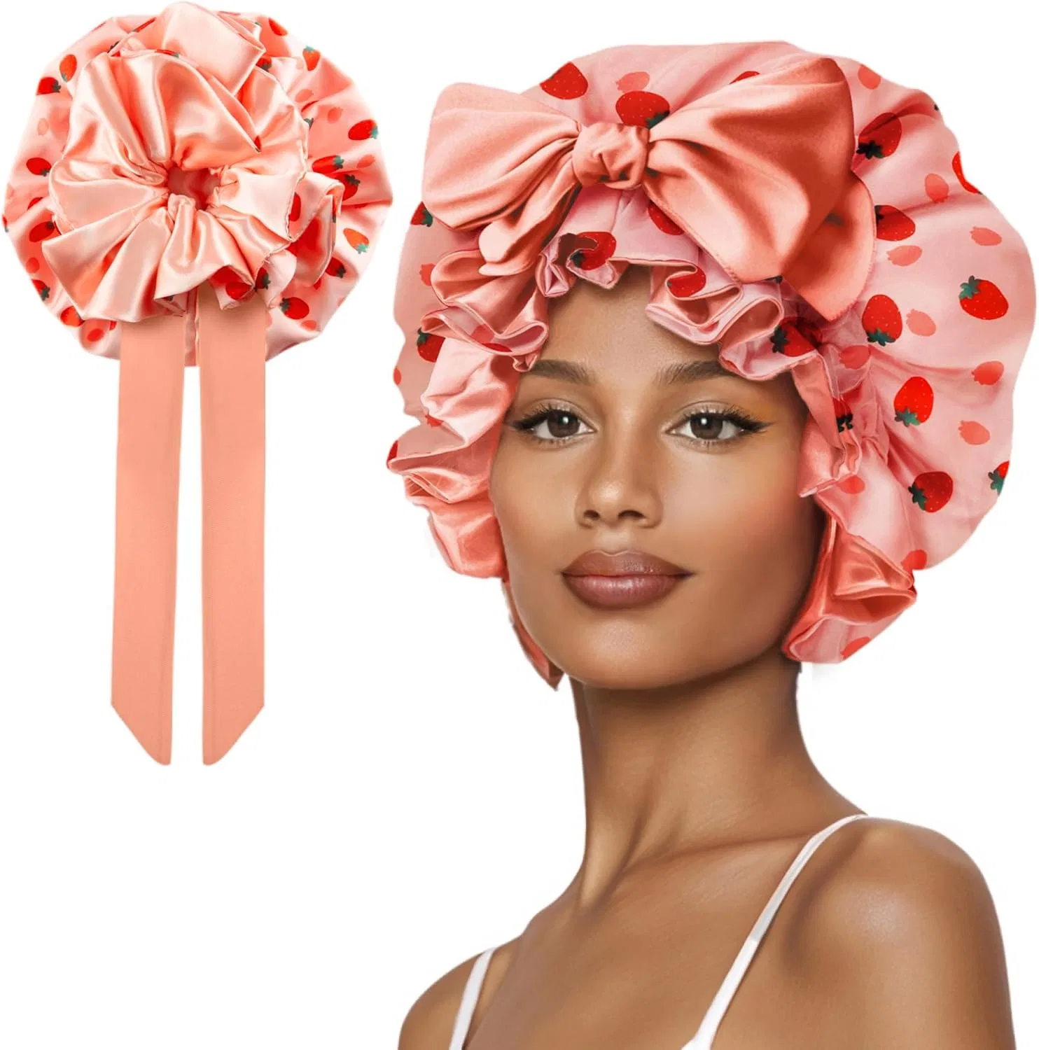 Шапочка для душа Satin Sleep Cap, Vettres, Strawberries
