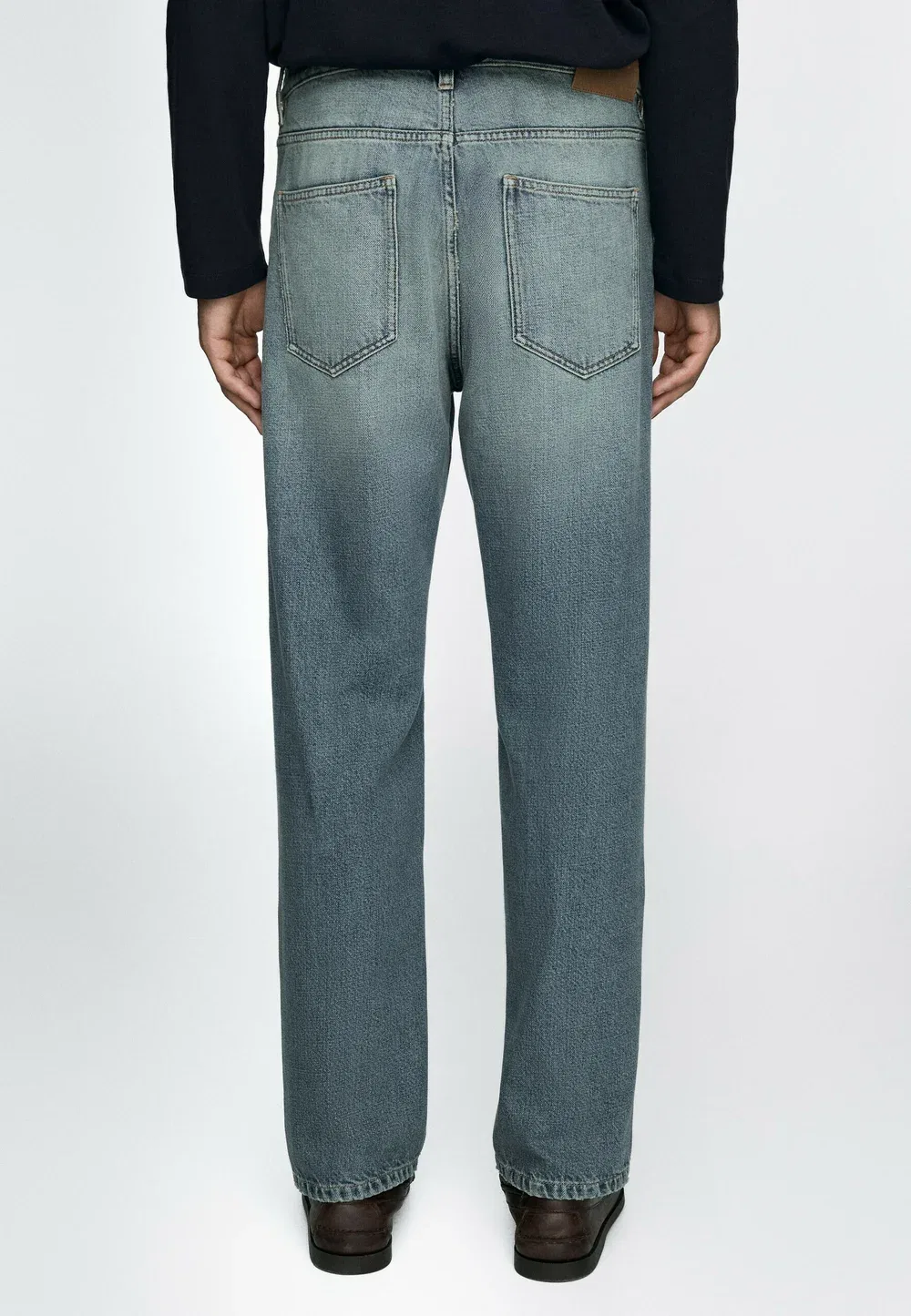 Джинсы прямого кроя - джинсы прямого кроя Massimo Dutti, Light-Blue Denim — фото 3