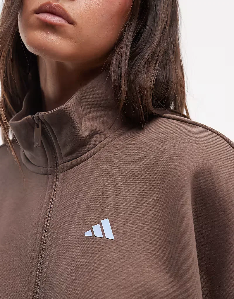 Спортивная куртка Adidas Sportswear Three Stripes Studios, коричневый — фото 4