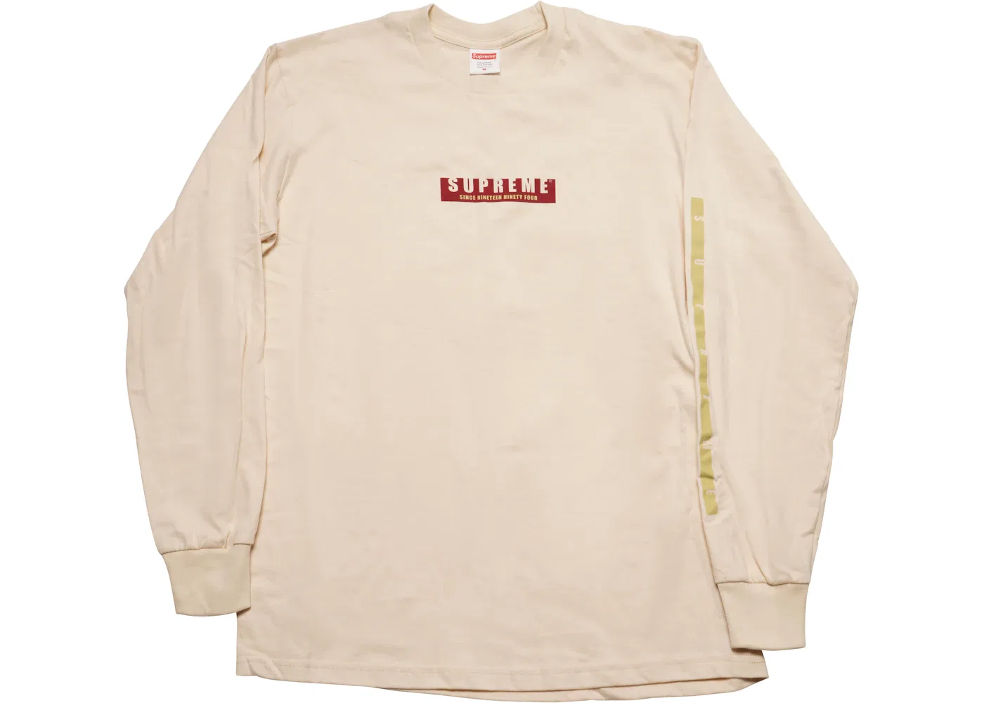 Мужская футболка с длинным рукавом Supreme 1994 LS Tee Natural, Natural