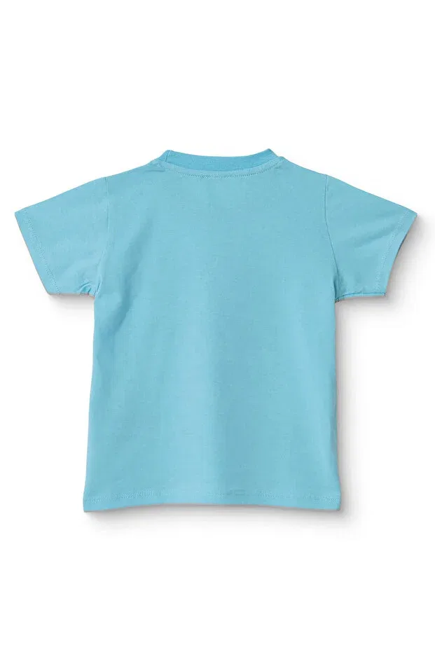 Детская футболка для мальчиков с принтом Hellobaby Ebebek Hello Baby, Blue — фото 2
