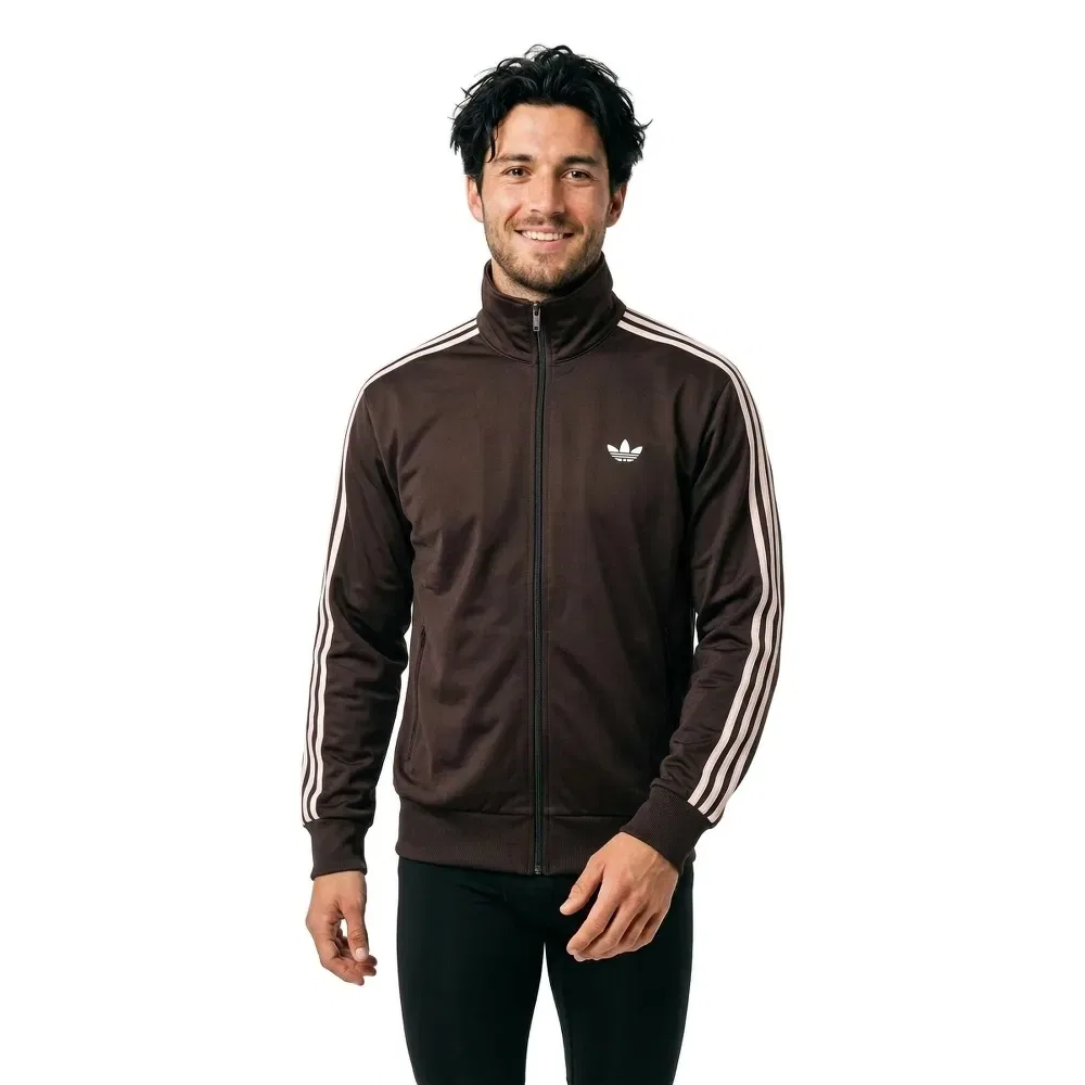 Свитшот на молнии Firebird Adidas Originals, коричневый — фото 2