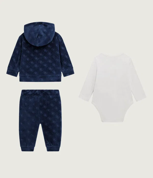 Детский комплект для мальчиков из органического хлопка Completo Guess, Blu Marino — фото 3