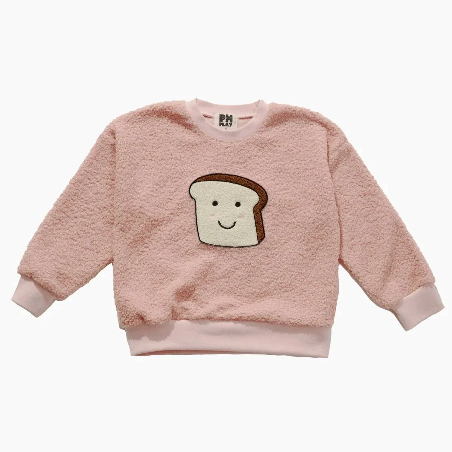 Детский свитшот с принтом Toast Fleece Petite Hailey, розовый — фото 2