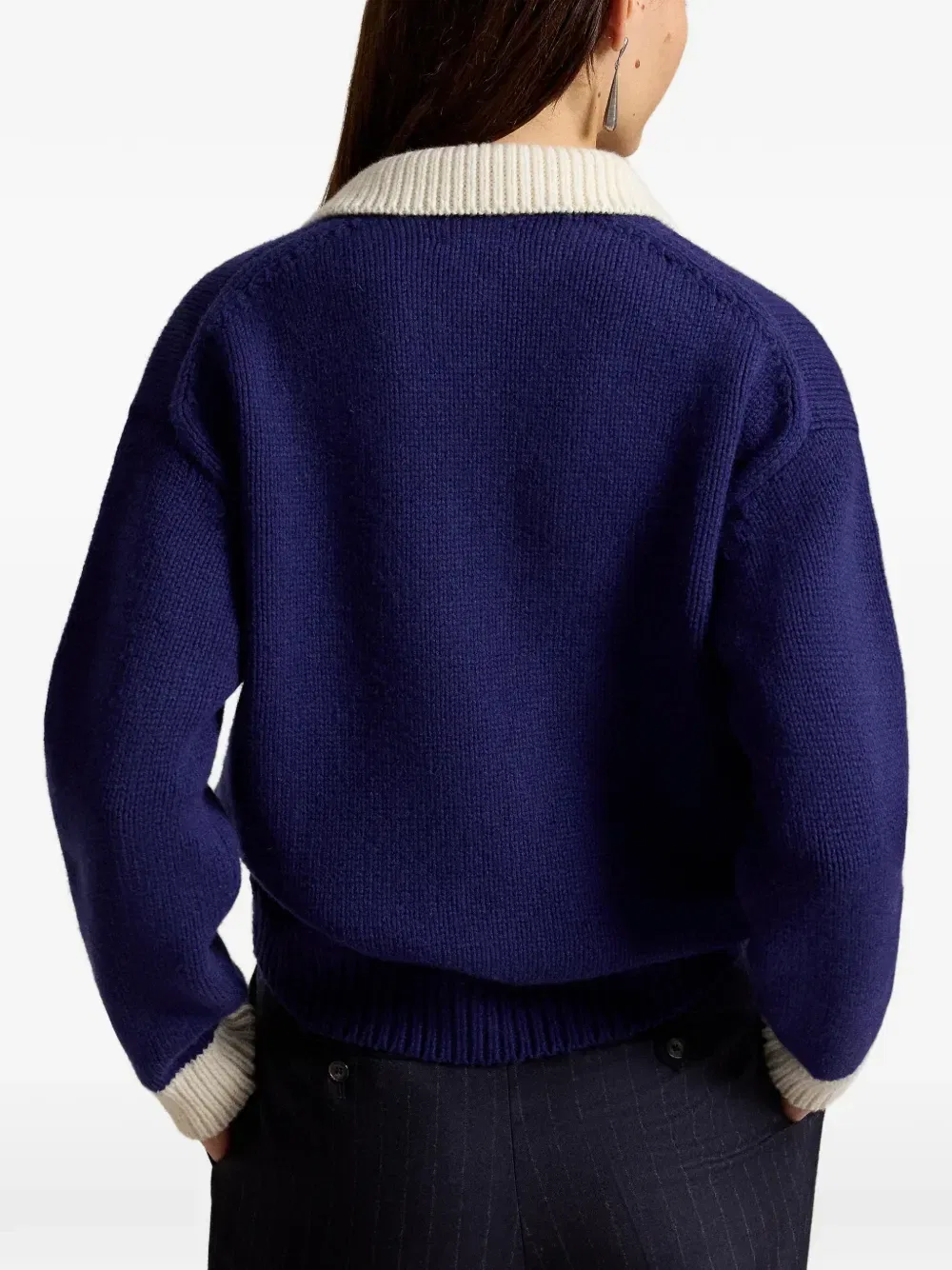 Свитер Big Pony Polo Ralph Lauren, синий — фото 4
