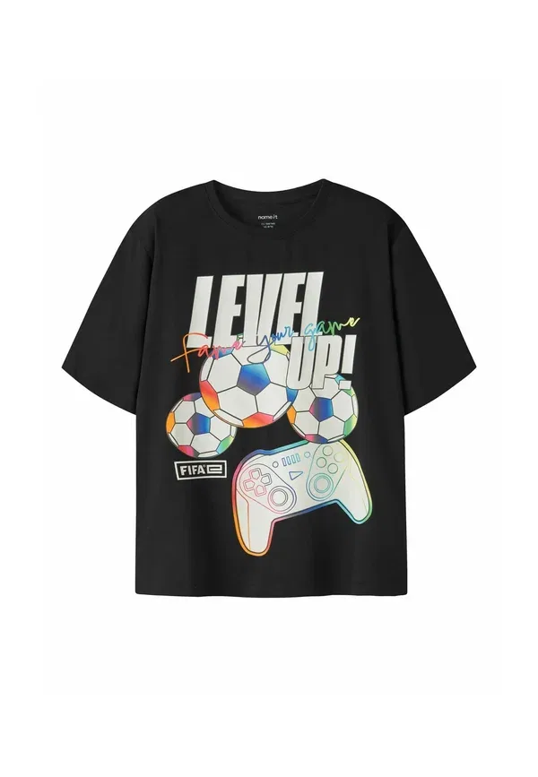 Футболка спортивная Top fifa esports - print t-shirt Name It black, черный