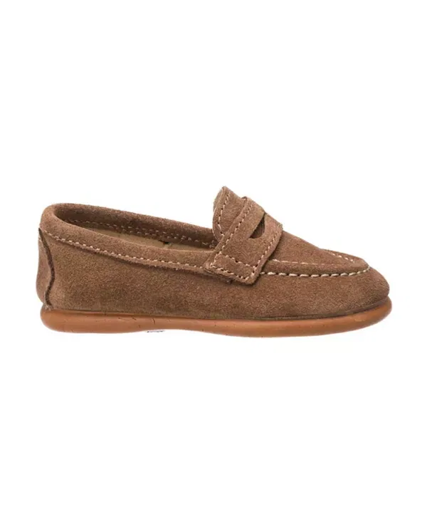 Детские лоферы из замши Penny Loafer Elephantito, Toffe — фото 2