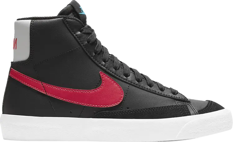 Кроссовки Nike Blazer Mid '77 GS 'Black Fusion Red Blue', черный — фото 2