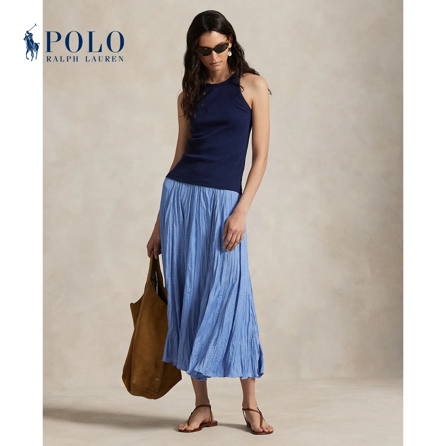 Женская длинная юбка Polo Ralph Lauren, Blue — фото 3
