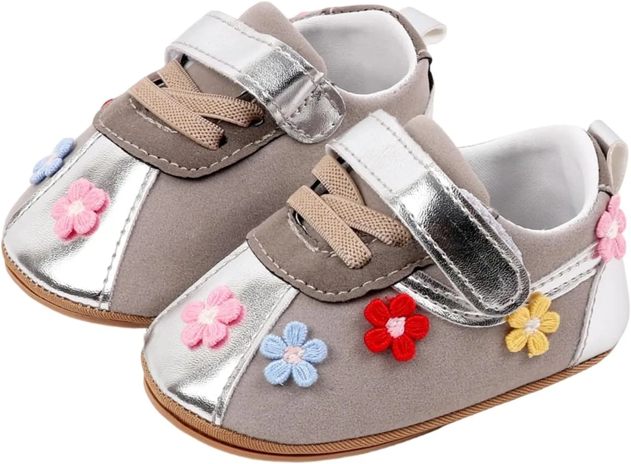 Детские кроссовки для девочек с мягкой подошвой WaiHeikki, Floral Gray