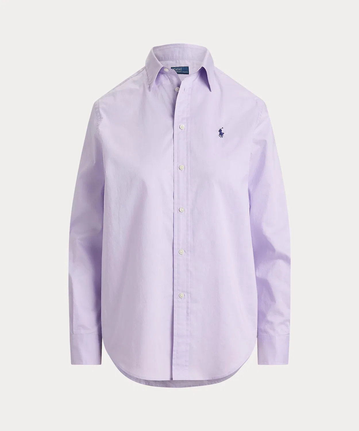 Женская рубашка из хлопкового твила с длинным рукавомClassic Fit POLO RALPH LAUREN, Purple — фото 2