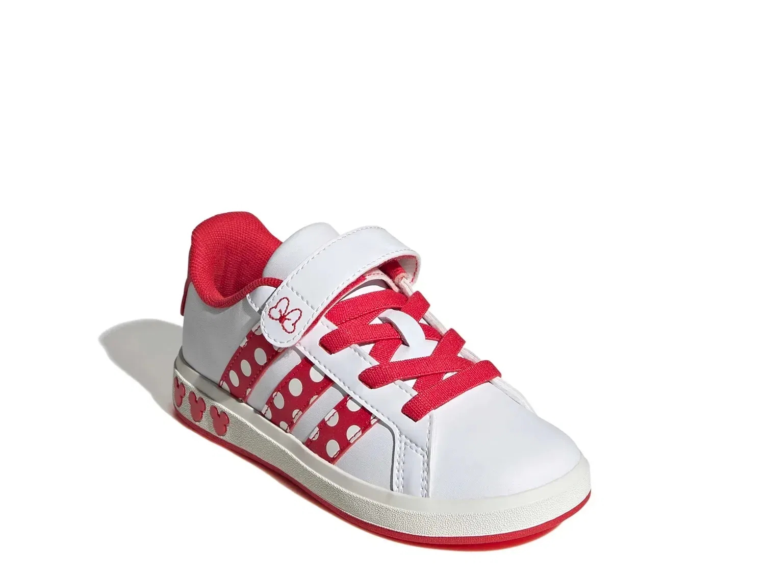 Кроссовки Minnie Mouse Grand Court, adidas, белый/красный