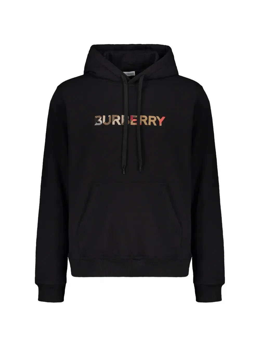 Толстовка с капюшоном, кулиской и принтом логотипа Burberry, черный