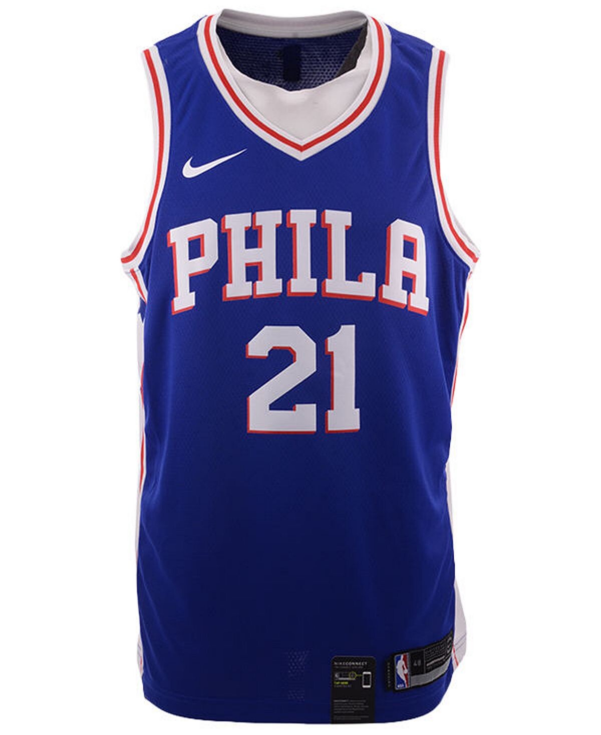 

Мужская футболка joel embiid philadelphia 76ers icon swingman Nike, синий