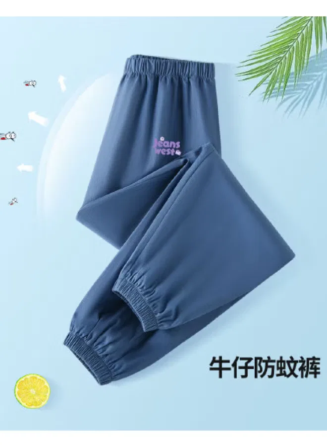 Штаны с принтом из хлопка Jeanswest, темно-синий