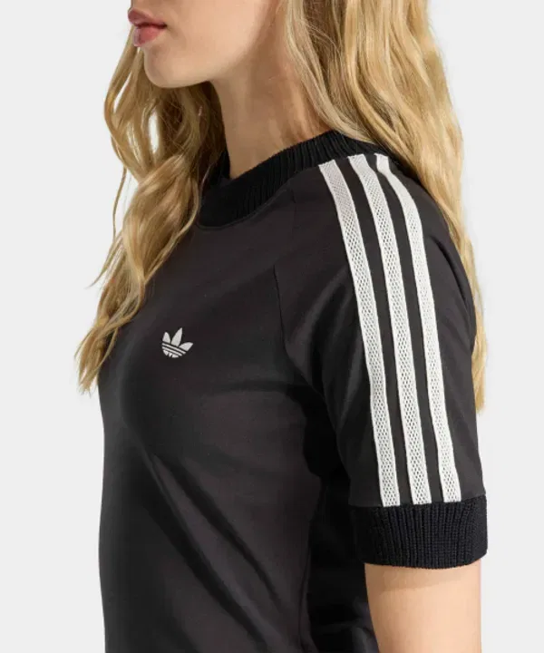 Футболка с вязаными деталями крючком, Кали, Adidas, черный — фото 4