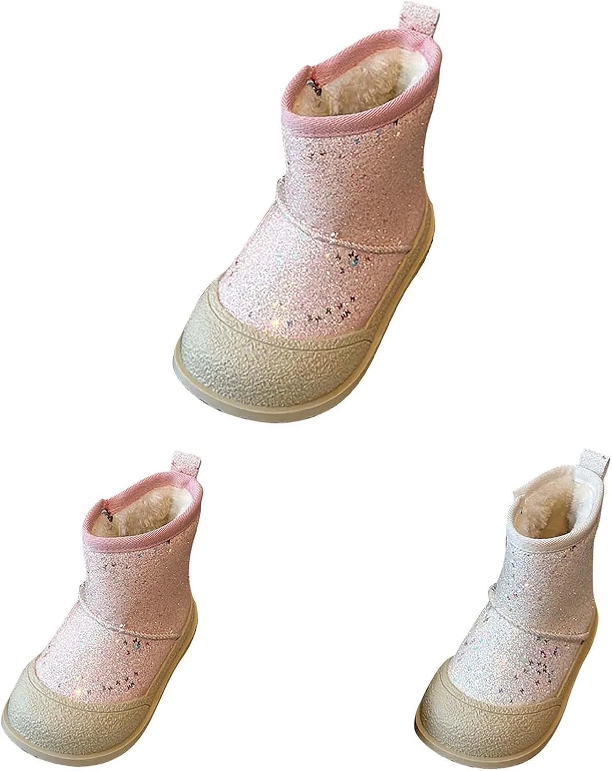 Детские зимние сапоги для девочек с блестками Sparkle Snow Boots, Red — фото 2