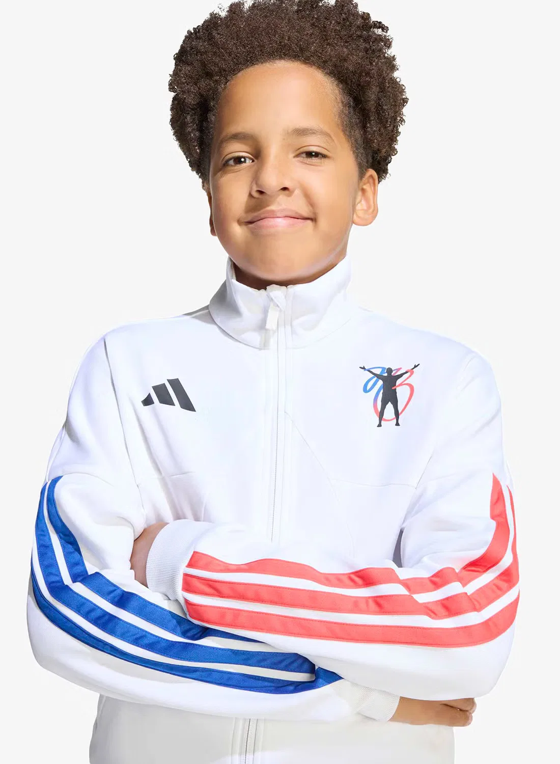 Куртка спортивная с длинным рукавом Youth Jude Bellingham Adidas, белая — фото 4