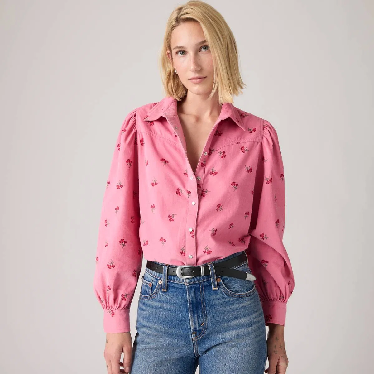 Рубашка в западном стиле Джуна на пуговицах Levi's, Birgita Floral Tameless Rose - Pink