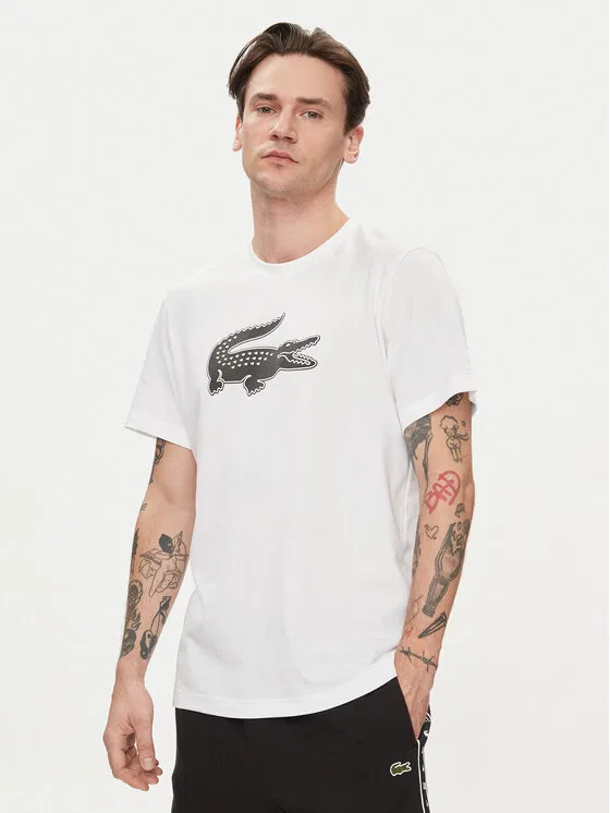 Футболка Lacoste Regular Fit, круглый вырез, белый