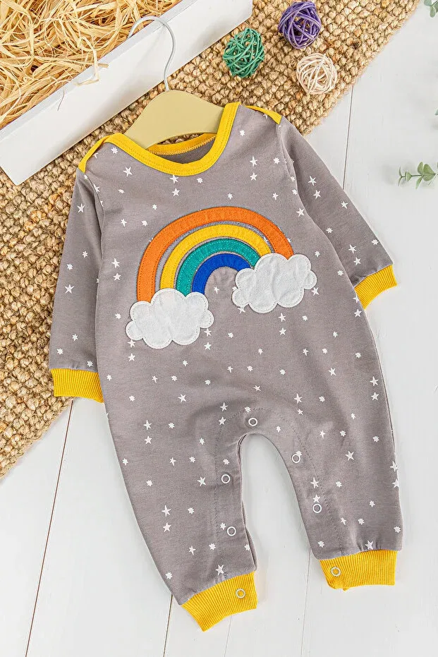 Детский комбинезон с принтом Rainbow patterned Babymod, Brown