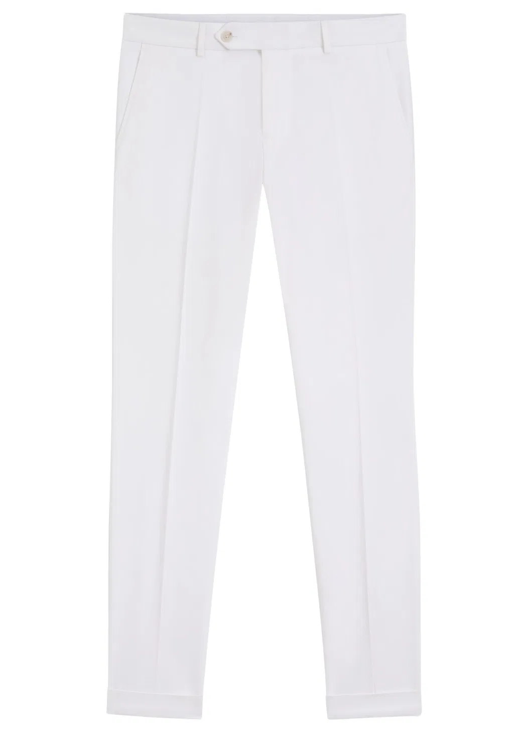 Брюки Boss Slim fit Pleat-Front Pants Genius белого цвета