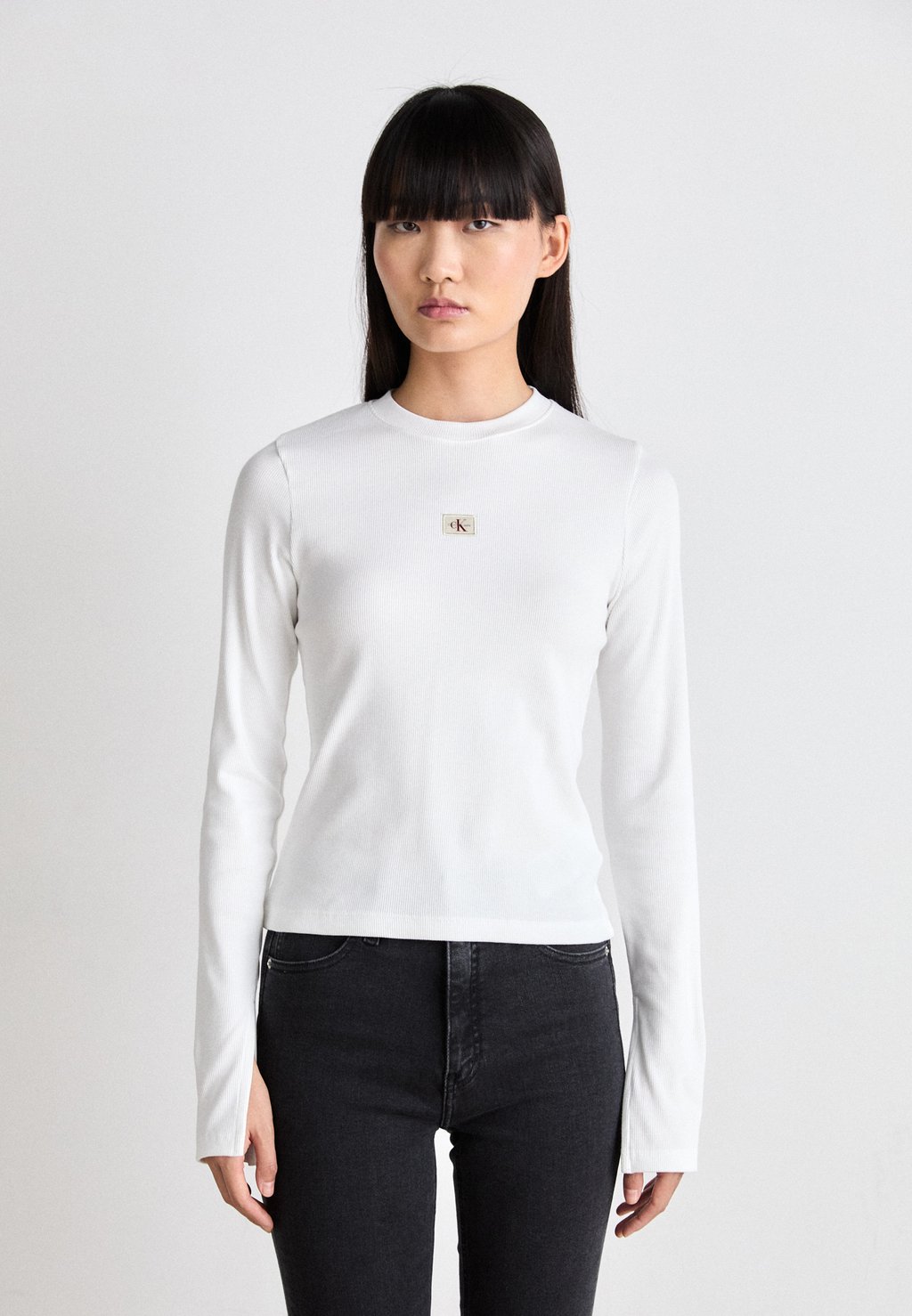 

Топ с длинными рукавами LABEL Calvin Klein Jeans, белый