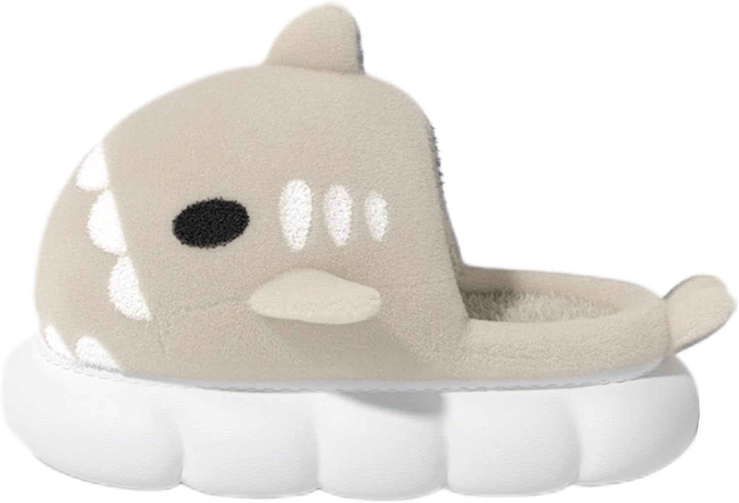 

Милые мультяшные тапочки с акулами Zureto из хлопка, зимние домашние и тапочки для женщин и мужчин, Coffee a